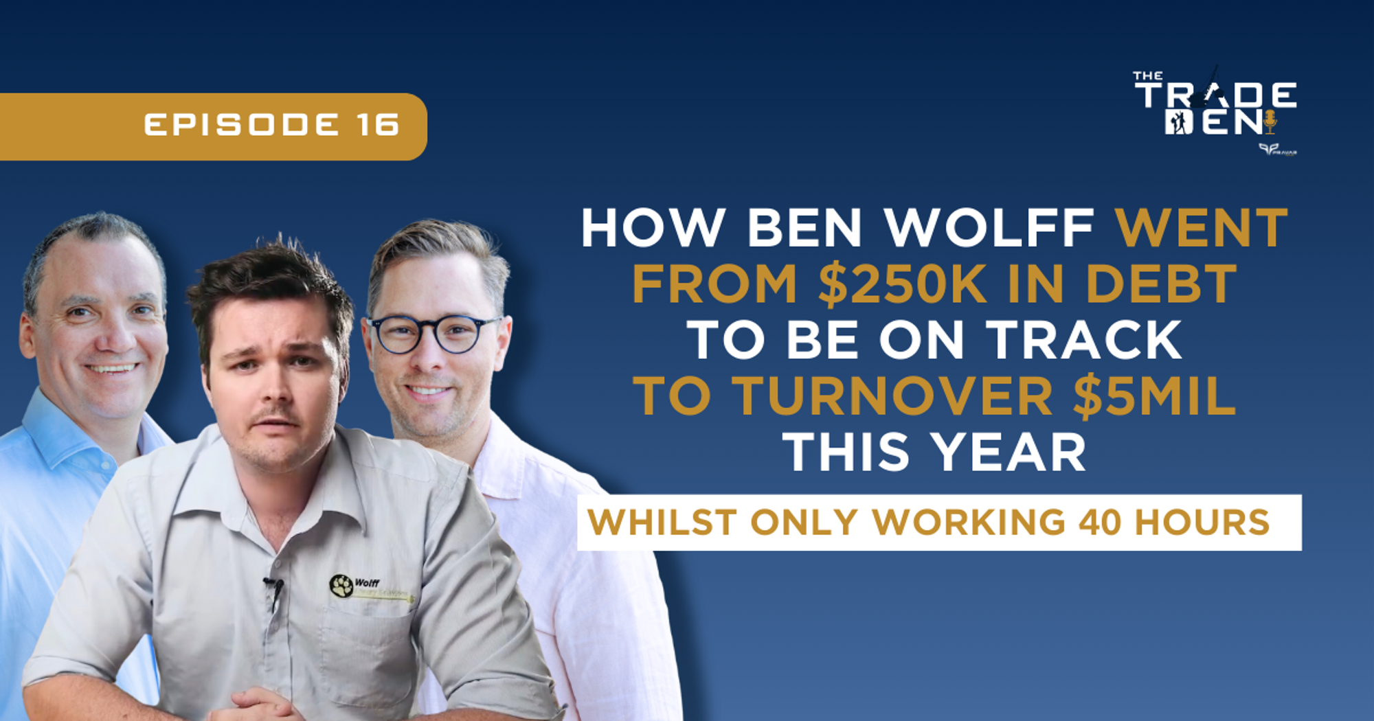 How Ben Wolff went from $250k In Debt to be On Track to Turnover $5Mil